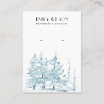 AQUA PINE TREE WINTER FOREST STUD EARRING DISPLAY BUSINESS CARD<br><div class="desc">If you need any further customisation please feel free to message me on yellowfebstudio@gmail.com.</div>