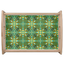 Aqua Pineapple Design Serving Tray