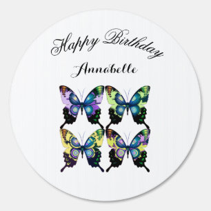 Aqua, Pink, and Yellow -  Elegant Butterflies Yard Sign