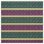 Aqua/pink floral-gold/white stripe - black fabric