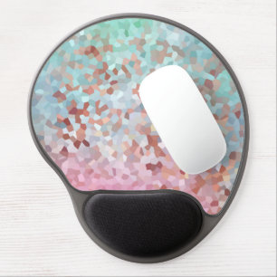 Aqua Pink Pixelated Dream Mousepad