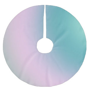Aqua Pink Tie Dye Brushed Polyester Tree Skirt