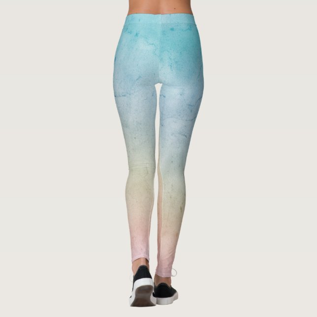 Aqua Pink Tie dye Leggings (Back)