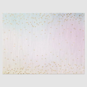 Aqua Pink Yellow Gold Confetti Tissue Paper