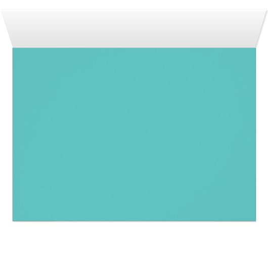 Aqua Place Card - Customizable (Inside Horizontal (Bottom))