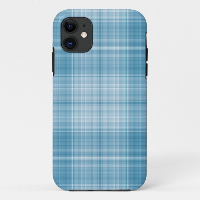 Aqua Plaid Case-Mate iPhone Case (Back)