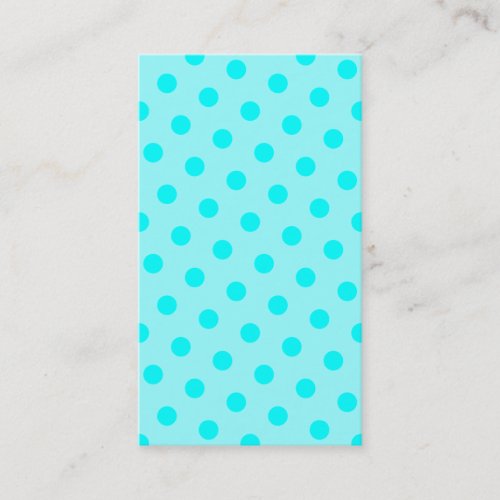 Aqua Polka Dots Business Card Templates