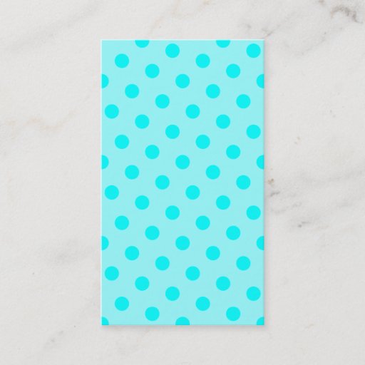 Customizable Aqua Polka Dots Business Card Templates