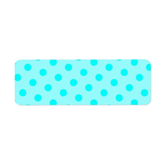 Aqua Polka Dots Label (Front)