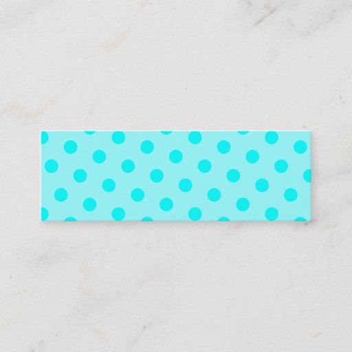 Customizable Aqua Polka Dots Business Card Template