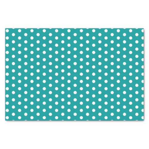 Aqua Polka Dots Tissue Paper