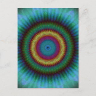 Aqua pools mandala kaleidoscope Postcard