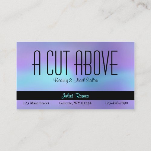 Purple Beauty Salon Business Card