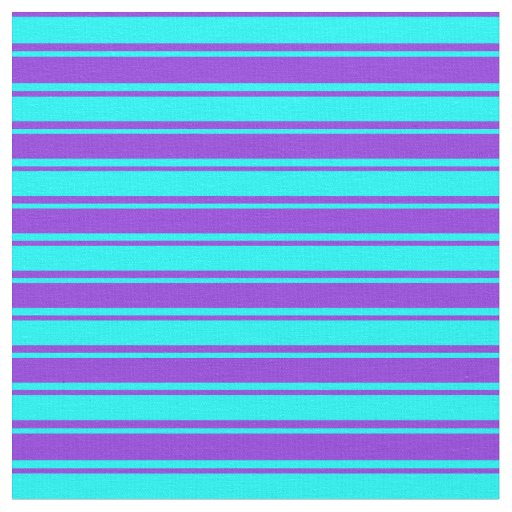 Aqua & Purple Colored Lines Pattern Fabric