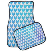 AQUA & PURPLE GLITTER LOOK VALENTINE HEARTS