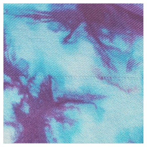 Aqua & Purple Kaleidoscope Tie-Dye Fabric