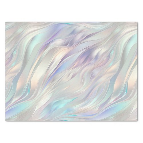 Aqua Purple Pearl Swirl Tissue Paper