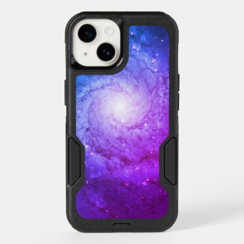 Aqua Purple Spiral Galaxy M74 OtterBox iPhone 14 Case