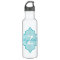 Aqua Quatrefoil Monogram