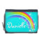 Aqua rainbow and stars name wallet / purse