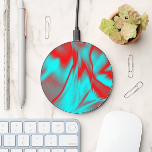 Aqua Red Wireless Charger (Desk)