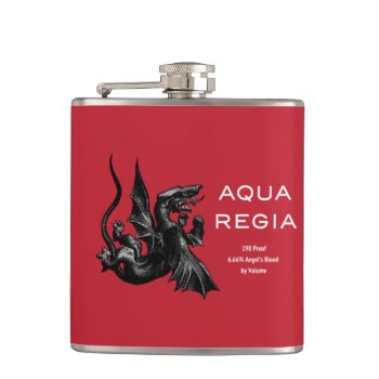 Aqua Regia Flask - Red Background by SandmanSlimStore at Zazzle