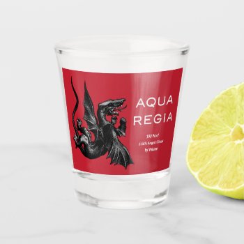 Aqua Regia Shot Glass by SandmanSlimStore at Zazzle