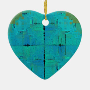 Aqua Resonance Ceramic Ornament