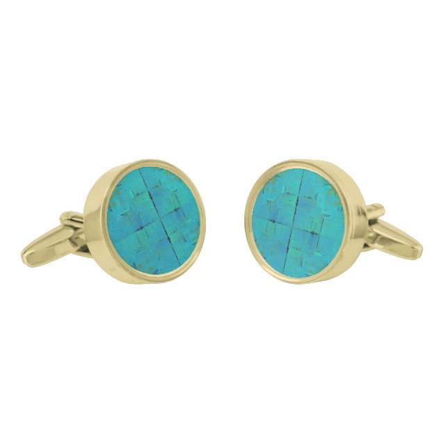 Aqua Resonance  Cufflinks (Angled)