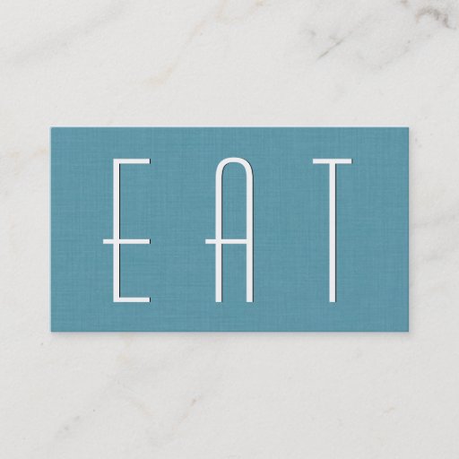 Customizable Aqua RESTAURANT FIELD Simple Style V63 Business Card Templates