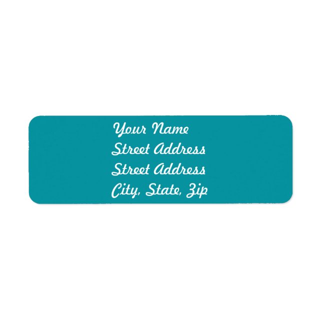 Aqua   Return Address Sticker (Front)