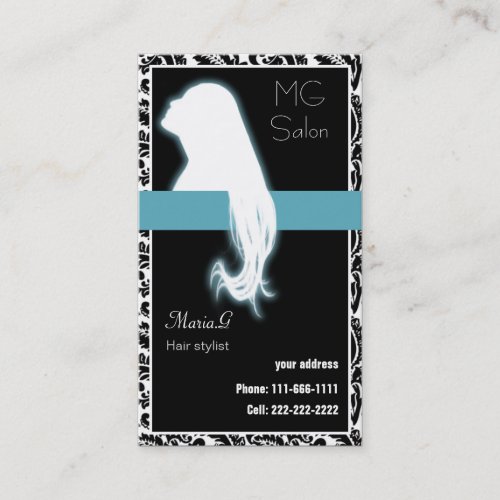 Aqua Salon businesscards and appointment Business Card Template