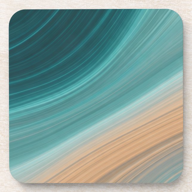 Aqua Sand Flow Beverage Coaster (Front)