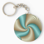Aqua Satin - Fractal Keychain