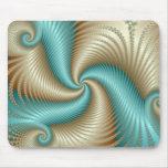 Aqua Satin - Fractal Mouse Pad