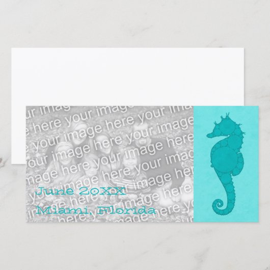 Aqua Seahorse Mosaic 2 (Front/Back)