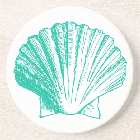 Aqua Seashell Coasters