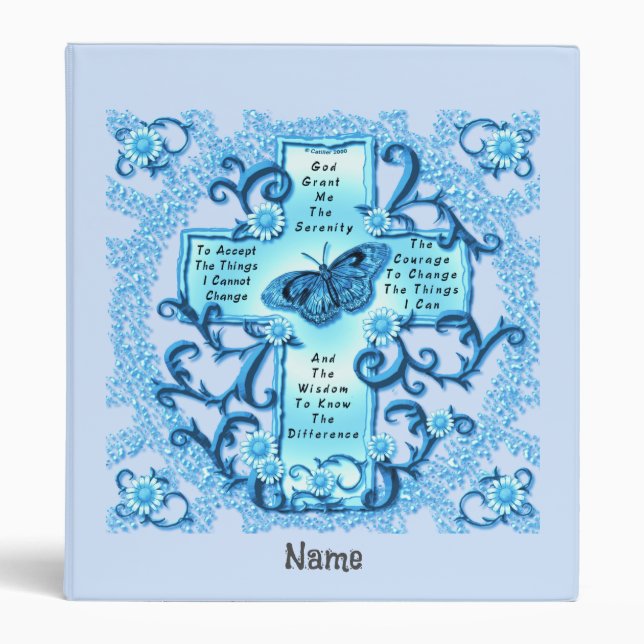 Aqua Serenity Cross binder (Front)