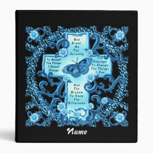 Aqua Serenity Cross binder