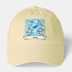 Aqua Serenity Cross mens hat