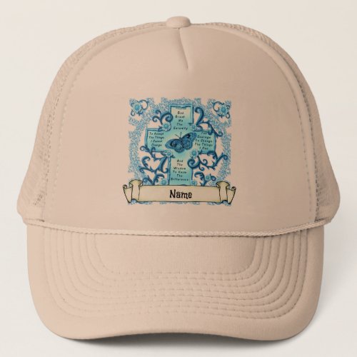 Aqua Serenity Cross mens hat