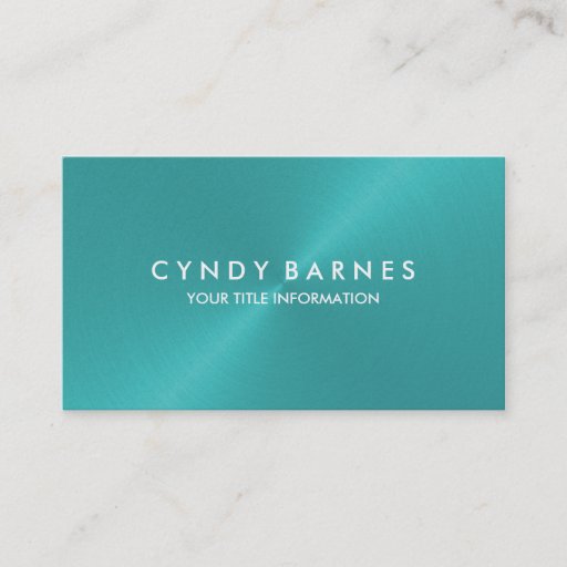 Customizable Aqua Sheen Business Card
