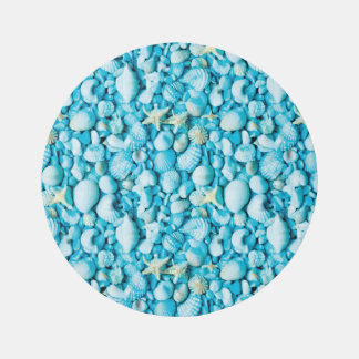 Aqua Shellscape Outdoor Rug