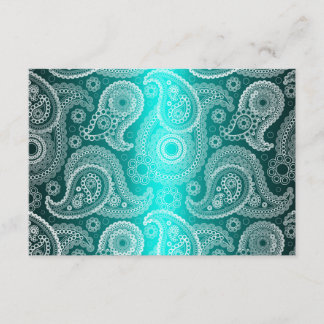 Aqua Shimmer Lace India Wedding Invitation RSVP
