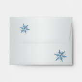 Aqua, Silver, Blue Snowflake A2 for RSVP Card Envelope (Back (Top Flap))