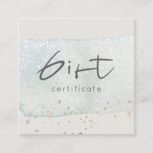 Aqua Silver Brush Stoke Logo Gift Certificate