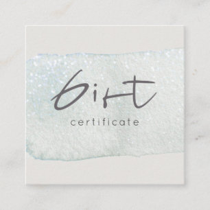 Aqua Silver Brush Stoke Logo Gift Certificate
