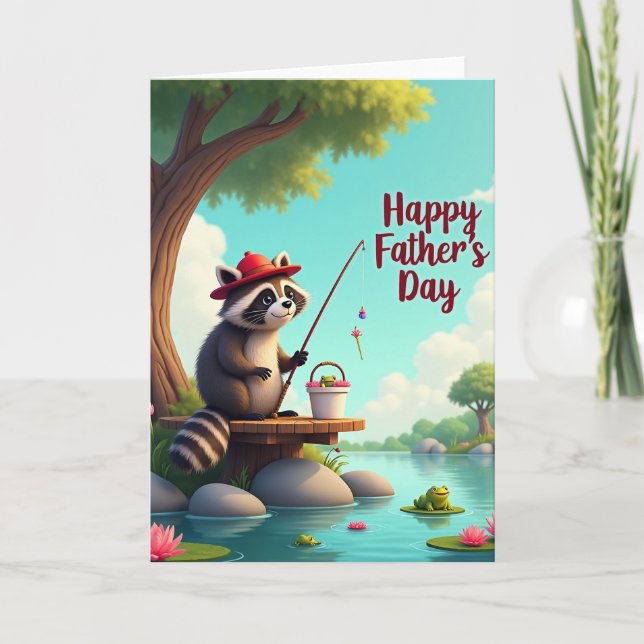 Aqua Sky Fathers Day Scene Card (Front)