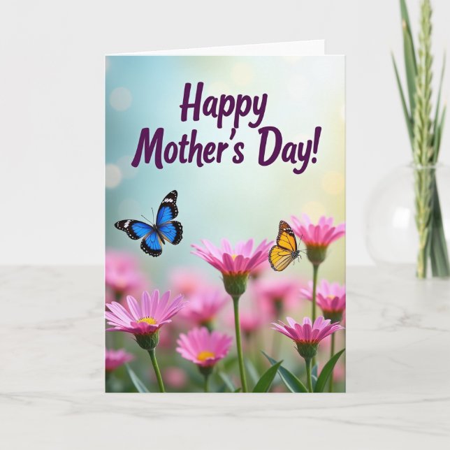 Aqua Sky Mothers Day Card (Front)