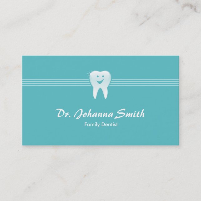 Aqua Smiling Tooth Dental Appointment Female (Front)